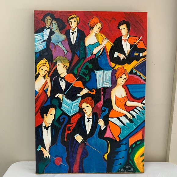 21"x32" "The Ochestra" by P. Maxwell (Serigraph)